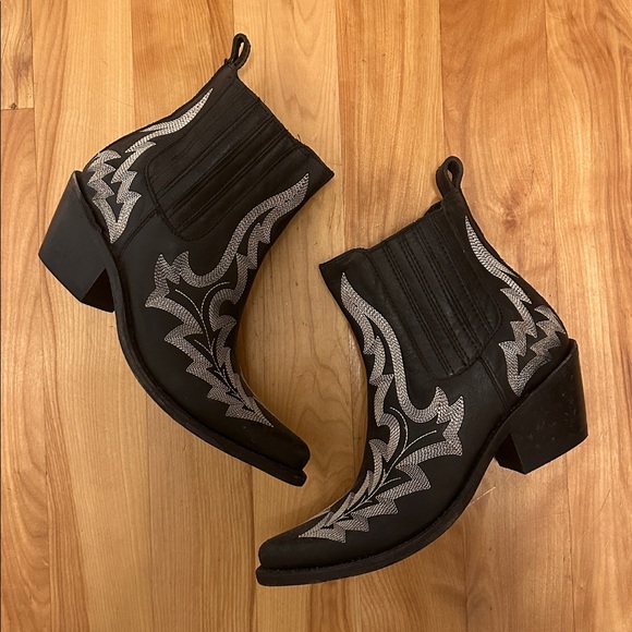 Liberty Black Simone Stitched Ankle Boot Sz 9 - Picture 4 of 13